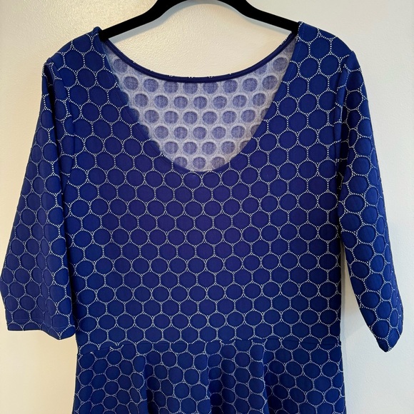 NWT Women’s Leota Seraphina Textured Knit Dress - Size XL - Navy - Picture 5 of 16